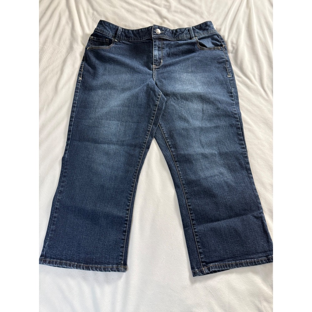 Lane Bryant Genius Fit Capri Jeans Dark Wash Denim Size 20 Cropped Pants